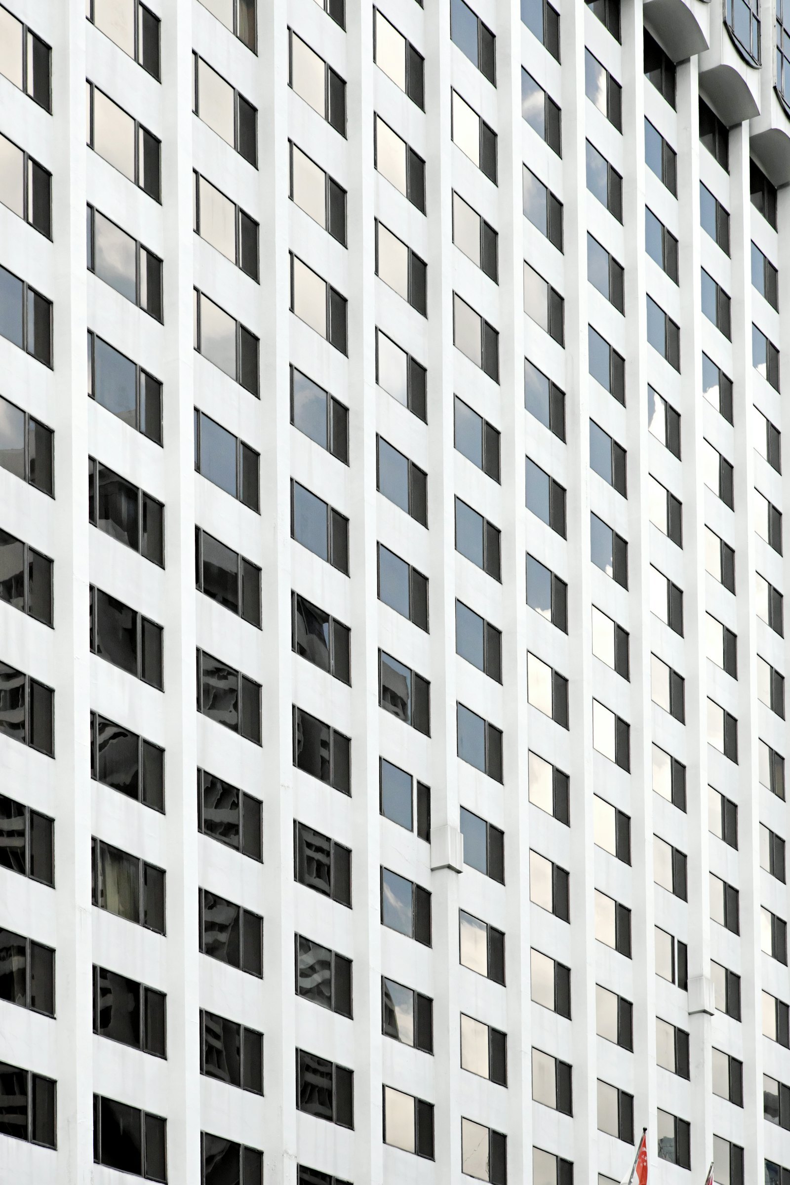 White concrete building facade, Singapore
